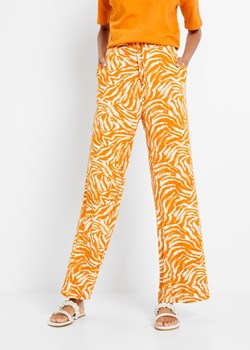 Spodnie z dżerseju z wiskozy, z wygodnym paskiem w talii ze sklepu bonprix w kategorii Spodnie damskie - zdjęcie 170601892