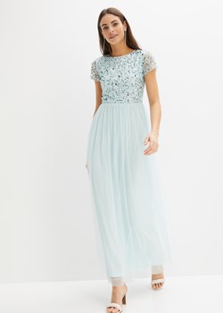 Długa sukienka z aplikacją z cekinów ze sklepu bonprix w kategorii Sukienki - zdjęcie 170602680
