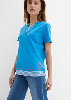 Shirt bawełniany, w optyce 2 w 1 ze sklepu bonprix w kategorii Bluzki damskie - zdjęcie 170602900