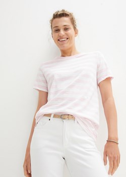 T-shirt z okrągłym dekoltem, z bawełny (2 szt.) ze sklepu bonprix w kategorii Bluzki damskie - zdjęcie 170603020