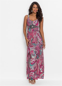 Długa sukienka z aplikacjami ze sklepu bonprix w kategorii Sukienki - zdjęcie 170603281