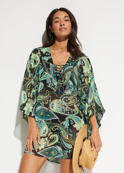 Sukienka tunikowa plażowa z poliestru z recyklingu ze sklepu bonprix w kategorii Odzież plażowa - zdjęcie 170603390