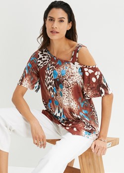 Długi shirt z dłuższym bokiem ze sklepu bonprix w kategorii Bluzki damskie - zdjęcie 170603723