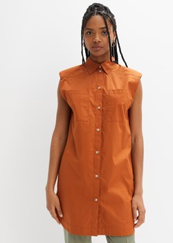 Długa bluzka z poduszkami w ramionach ze sklepu bonprix w kategorii Koszule damskie - zdjęcie 170603774