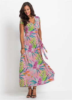 Długa sukienka z założeniem kopertowym ze sklepu bonprix w kategorii Sukienki - zdjęcie 170603950