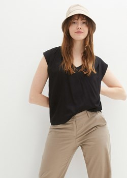 Bluzka z krótkim rękawem i dekoltem w serek, ze zrównoważonej wiskozy ze sklepu bonprix w kategorii Bluzki damskie - zdjęcie 170603994