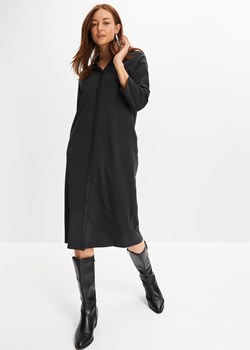 Sukienka shirtowa szmizjerka midi z bawełny ze sklepu bonprix w kategorii Sukienki - zdjęcie 170604392
