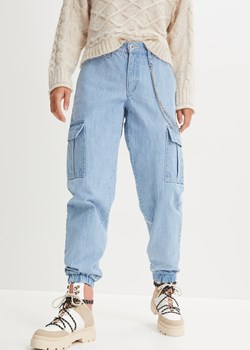 Dżinsy bojówki z łańcuszkiem ze sklepu bonprix w kategorii Jeansy damskie - zdjęcie 170605413