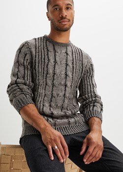 Sweter w warkocze ze sklepu bonprix w kategorii Swetry męskie - zdjęcie 170605573