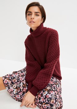 Sweter z dzianiny o grubym splocie ze sklepu bonprix w kategorii Swetry damskie - zdjęcie 170605901