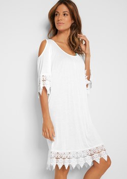 Sukienka shirtowa plażowa cold-shoulder ze sklepu bonprix w kategorii Bluzki damskie - zdjęcie 170605913