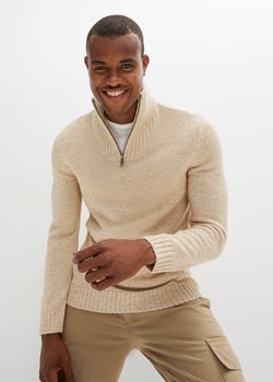 Sweter ze stójką, z akrylu z recyklingu ze sklepu bonprix w kategorii Swetry męskie - zdjęcie 170605951