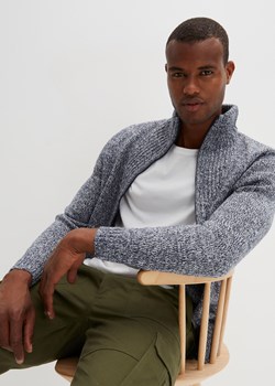 Sweter rozpinany ze stójką ze sklepu bonprix w kategorii Swetry męskie - zdjęcie 170606072