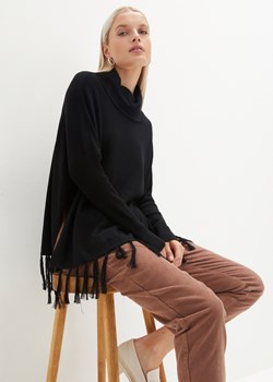 Sweter z frędzlami w dolnej części ze sklepu bonprix w kategorii Swetry damskie - zdjęcie 170606151