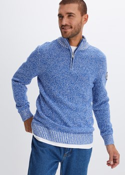 Sweter ze stójką z bawełny ze sklepu bonprix w kategorii Swetry męskie - zdjęcie 170606413