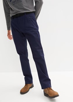 Spodnie funkcyjne, odpychające wodę, z twillu ze stretchem, z paskiem w talii, Straight ze sklepu bonprix w kategorii Spodnie męskie - zdjęcie 170606611