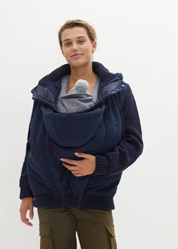 Kurtka ciążowa / do noszenia z   nosidełkiem, z rękawami dzianinowymi i kapturem ze sklepu bonprix w kategorii Kurtki ciążowe - zdjęcie 170606704