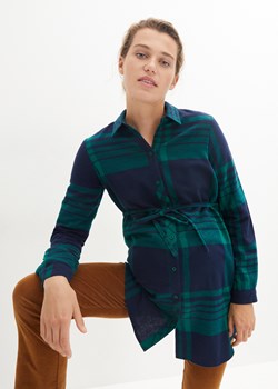 Długa bluzka ciążowa i do karmienia piersią z flaneli ze sklepu bonprix w kategorii Bluzki ciążowe - zdjęcie 170606721
