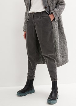 Spodnie sztruksowe Balloon Fit z bawełny organicznej ze sklepu bonprix w kategorii Spodnie damskie - zdjęcie 170606780