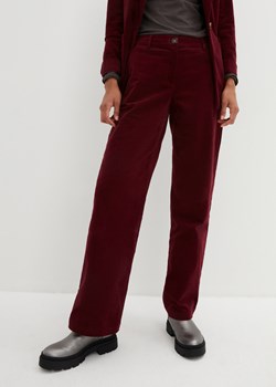 Spodnie sztruksowe Marlena, z bawełny organicznej ze sklepu bonprix w kategorii Spodnie damskie - zdjęcie 170606824
