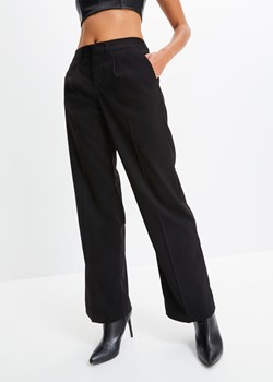 Spodnie z zakładkami poniżej talii, z poliestru z recyklingu ze sklepu bonprix w kategorii Spodnie damskie - zdjęcie 170607032