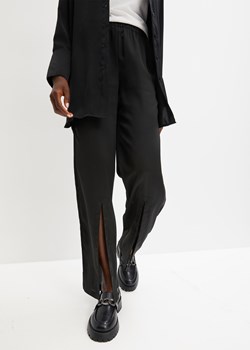 Spodnie satynowe z rozcięciem ze sklepu bonprix w kategorii Spodnie damskie - zdjęcie 170607092