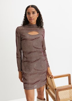Sukienka shirtowa w optyce aksamitnej, na podszewce ze sklepu bonprix w kategorii Sukienki - zdjęcie 170607104