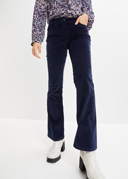 Spodnie sztruksowe ze stretchem Bootcut ze sklepu bonprix w kategorii Spodnie damskie - zdjęcie 170607370