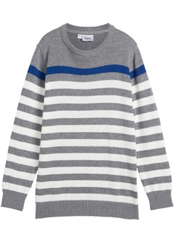 Sweter chłopięcy z bawełny w paski ze sklepu bonprix w kategorii Swetry chłopięce - zdjęcie 170607712