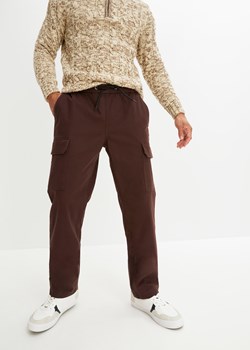 Spodnie ocieplane z gumką w talii Regular Fit Straight ze sklepu bonprix w kategorii Spodnie męskie - zdjęcie 170608080