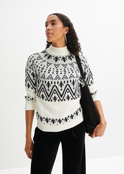 Sweter w norweski wzór ze sklepu bonprix w kategorii Swetry damskie - zdjęcie 170608261