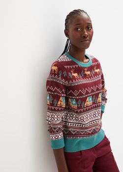Sweter bożonarodzeniowy ze sklepu bonprix w kategorii Swetry damskie - zdjęcie 170608270