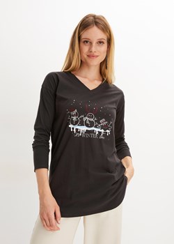 Shirt z bożonarodzeniowym motywem ze sklepu bonprix w kategorii Bluzki damskie - zdjęcie 170608353