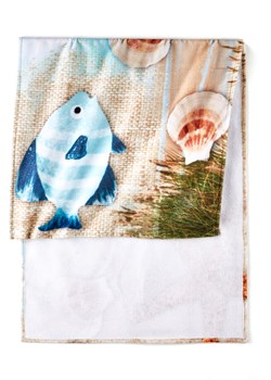 Ręcznik plażowy z morskim nadrukiem ze sklepu bonprix w kategorii Ręczniki - zdjęcie 170608374
