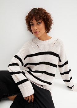 Sweter wełniany w luźniejszym fasonie ze sklepu bonprix w kategorii Swetry damskie - zdjęcie 170608471