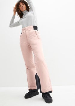 Spodnie narciarskie termoaktywne i nieprzemakalne, z wysoką talią, Straight ze sklepu bonprix w kategorii Spodnie damskie - zdjęcie 170608532