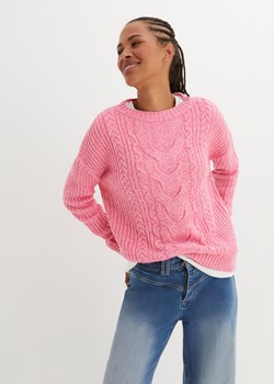 Sweter w warkocze ze sklepu bonprix w kategorii Swetry damskie - zdjęcie 170608573