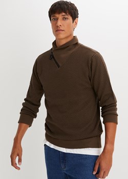 Sweter z szalowym kołnierzem ze sklepu bonprix w kategorii Swetry męskie - zdjęcie 170608960