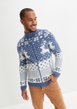 Sweter norweski rozpinany ze sklepu bonprix w kategorii Swetry męskie - zdjęcie 170609170