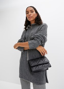 Długi sweter we wzór w warkocze ze sklepu bonprix w kategorii Swetry damskie - zdjęcie 170609234