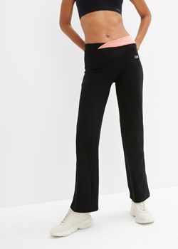 Spodnie sportowe ze stretchem, poszerzane nogawki ze sklepu bonprix w kategorii Spodnie damskie - zdjęcie 170609371
