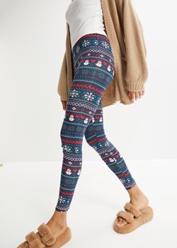 Legginsy w bożonarodzeniowy deseń ze sklepu bonprix w kategorii Spodnie damskie - zdjęcie 170609732