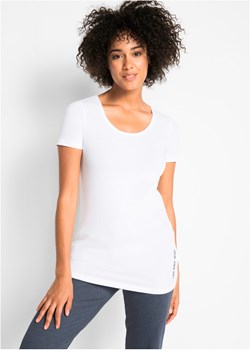 Długi shirt sportowy  z bawełny (2 szt.) ze sklepu bonprix w kategorii Bluzki damskie - zdjęcie 170609854