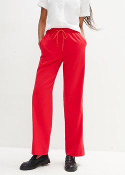 Szerokie spodnie z wygodnym paskiem i wysoką talią, długie ze sklepu bonprix w kategorii Spodnie damskie - zdjęcie 170610280