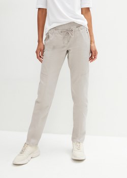 Spodnie twillowe jogger z gumką ze sklepu bonprix w kategorii Spodnie damskie - zdjęcie 170610452