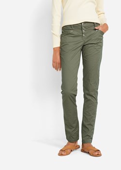 Spodnie z bawełny ze stretchem z efektem kreszowania ze sklepu bonprix w kategorii Spodnie damskie - zdjęcie 170610502