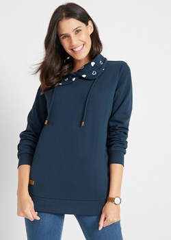 Bluza dresowa z drukowanym golfem ze sklepu bonprix w kategorii Bluzy damskie - zdjęcie 170610521