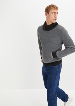 Sweter z szalowym kołnierzem ze sklepu bonprix w kategorii Swetry męskie - zdjęcie 170610561