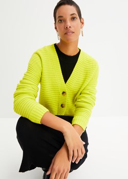 Sweter rozpinany w krótszym fasonie ze sklepu bonprix w kategorii Swetry damskie - zdjęcie 170610691