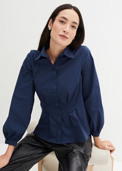 Bluzka koszulowa z elastycznym marszczeniem z tyłu ze sklepu bonprix w kategorii Koszule damskie - zdjęcie 170610783